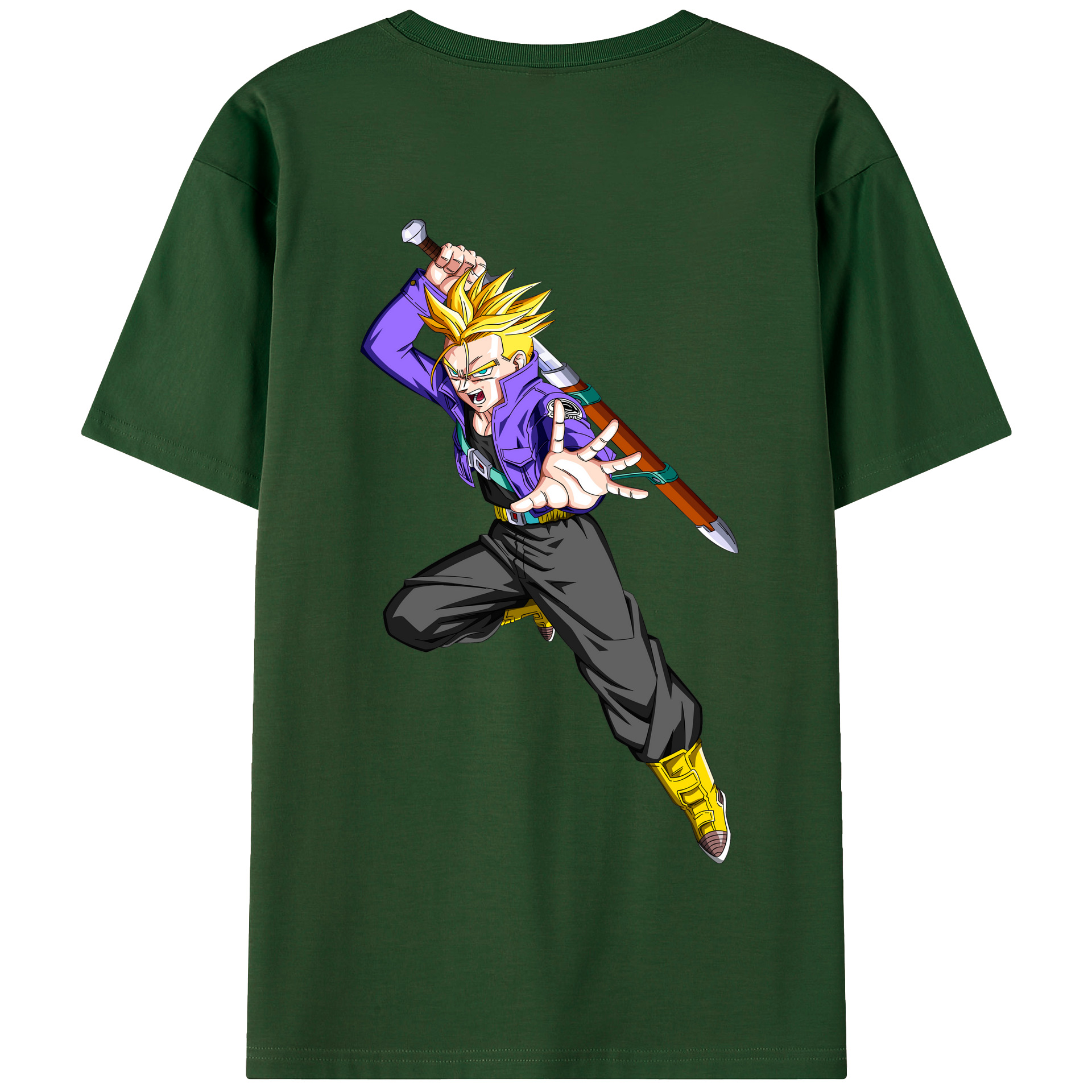 （画像用） ドラゴンボール トランクス（Torankusu）DRAGON BALL Trunks 綿100％半袖Tシャツ（背面プリント）